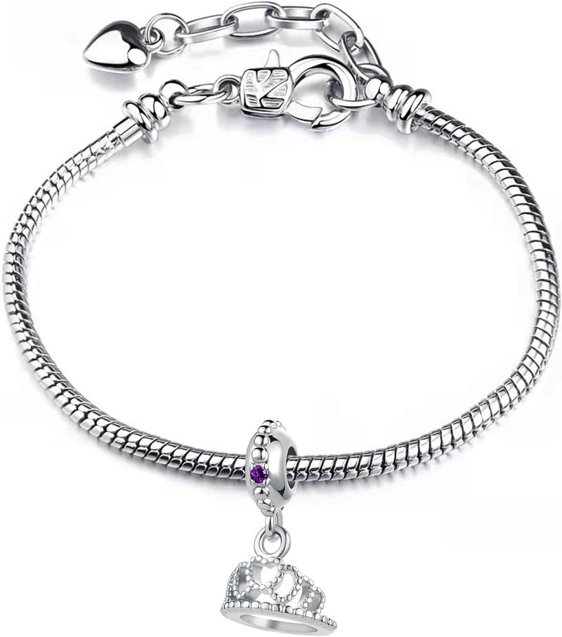 TGLS Princess Queen Crown Charm Compatible With Pandora Bracelets Jewelry Birthday Gifts for Mother Girlfriend Daughter Her Women - Image 1